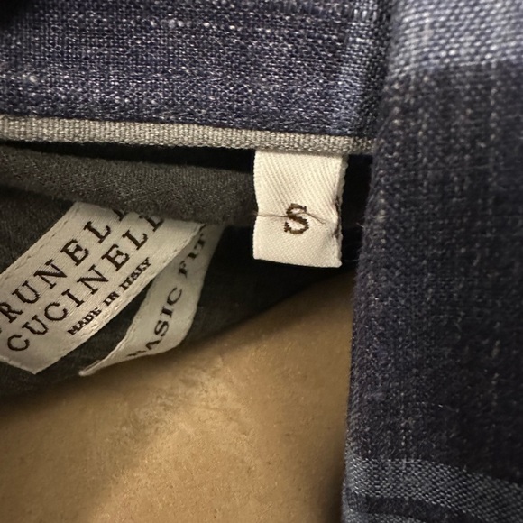BRUNELLO CUCINELLI LINEN CHECK SPORT SHIRT - NEW - Picture 6 of 7